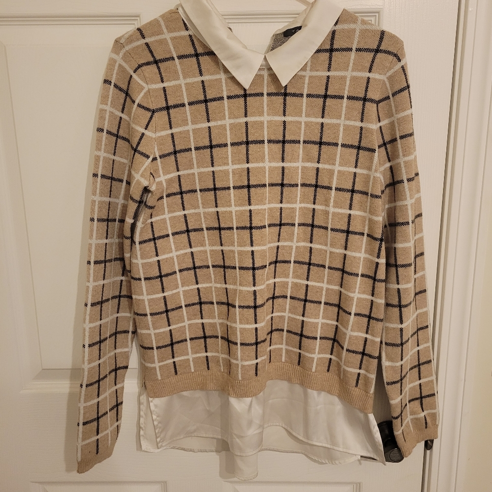 Tahari Plaid Sweater